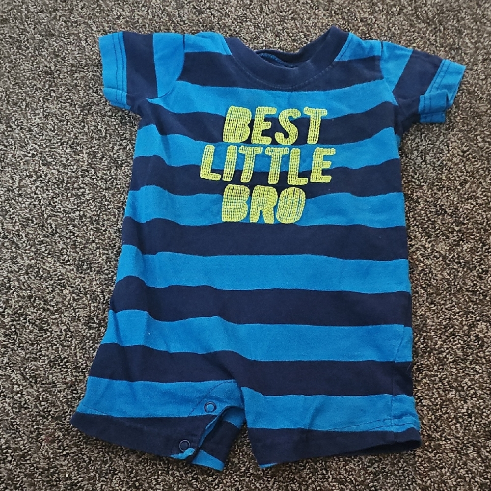 Carter's Blue and Navy Striped Romper
